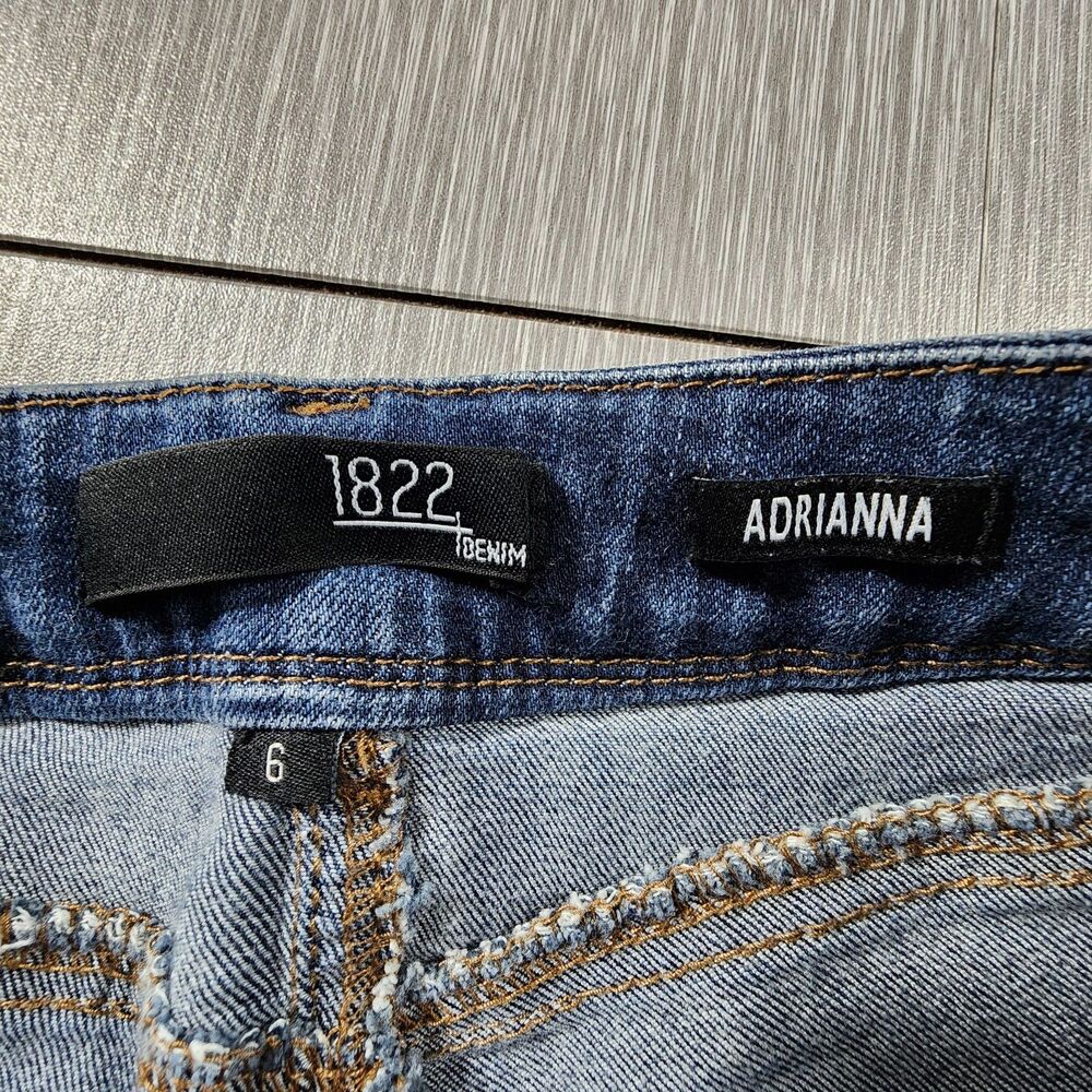 1822 Denim Jeans Womens 6 Adrianna Blue Skinny Dark Wash - Picture 4 of 9